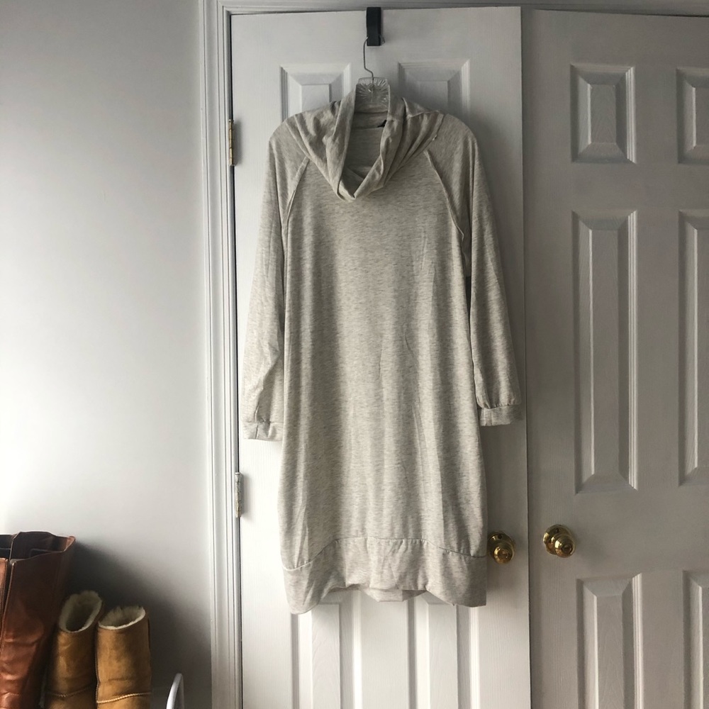 Zaful - Heaps Collar Loose Dress in Gray